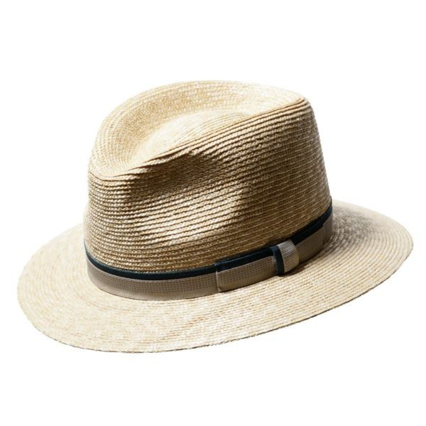 Bettwiler Freiamt Hut aus Weizenstroh. Herrenhut mit hohem Kopf und schmalem, zweifarbigem Band.