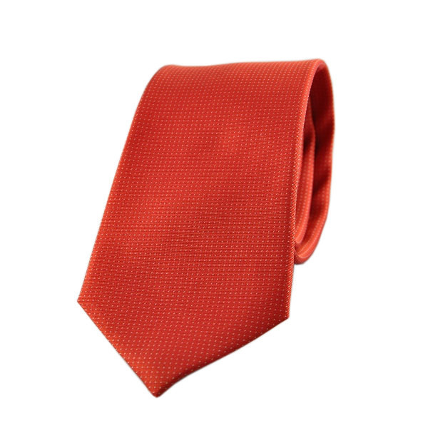 Orange Krawatte mit feinem Punktemuster