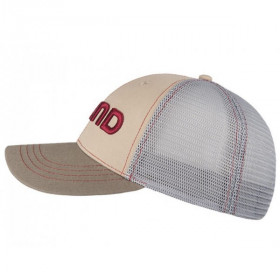 Truckercap "Wave" mit beigem Schirm und grauem Netz