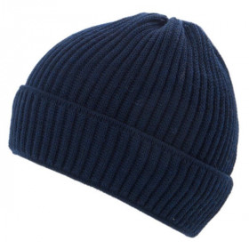 Strickmütze Merino in Marineblau