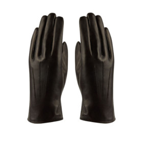 Elegante Damenhandschuhe aus Leder mit Wollfutter. Farbe Braun