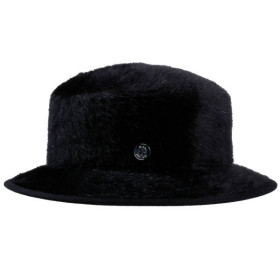 Hochwertiger Bucket Hat aus Melousine Wollfilz in Schwarz