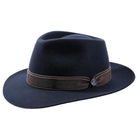 Bogart-Herrenhut aus Wollfilz in der Farbe Anthrazit