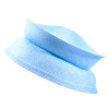 Damenhut aus glanzvollem Sisal-Stroh. Kann flach zusammengefaltet werden. Farbe: Hellblau.