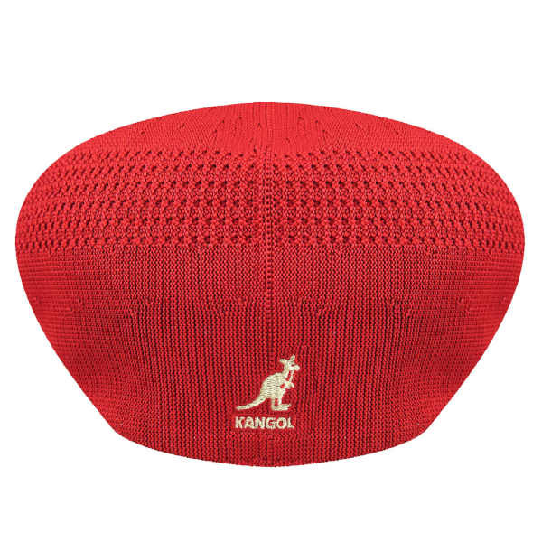 Rückseite der Kangol Tropic 504 Ventair Mütze für den Sommer in Rot (Scarlet)