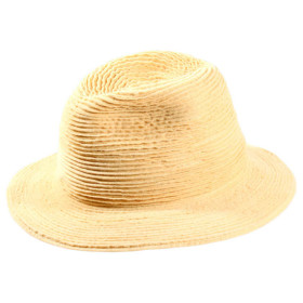 Weiche Fedora aus Stoff in der Farbe Écru