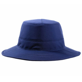 Regenhut mit wasserdichter Sympatex-Membran; aus blauem Stoff; für Damen und Herren