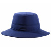 Regenhut mit wasserdichter Sympatex-Membran; aus blauem Stoff; für Damen und Herren
