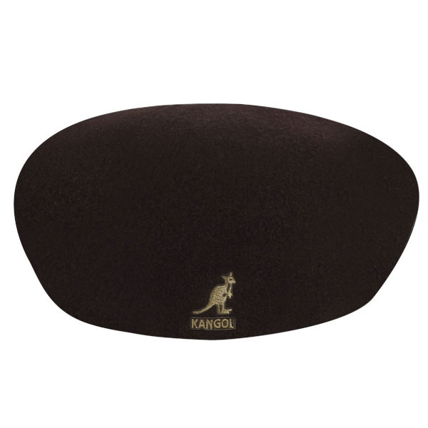 Kangol Wool 504 Schiebermütze in der Farbe Espresso von hinten