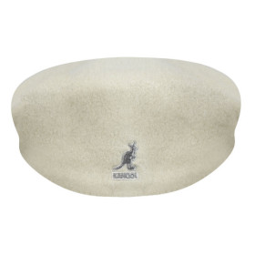 Kangol Wool 504 Schiebermütze in der Farbe Weiss von hinten