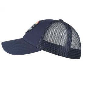 Trucker Cap mit Netzteil hinten und Hatland Aufnäher vorne. Farbe Marine.