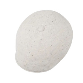 Leichte Sommermütze aus fein meliertem Stoff. Farbe Nature.