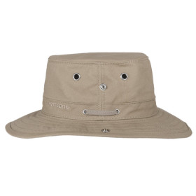 Portland Floater Outdoor-Hut mit breiter Krempe, seitlichen Knöpfen , Kinnband, Lüftungsösen und Coolmax Innenband. Farbe Beige.