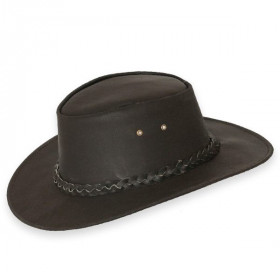 Cowboyhut "Jack" aus dunkelbraunem Leder