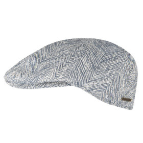 Flatcap Calais mit feinem Linienmuster in Navy
