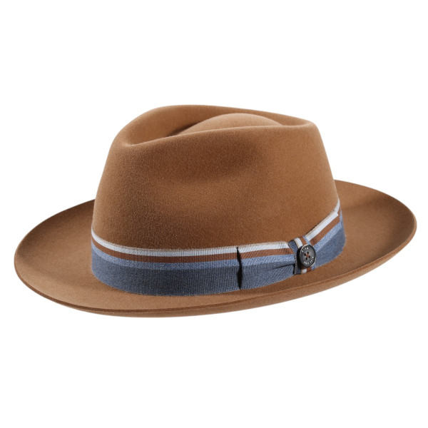 Bogart-Herrenhut aus Velours Haarfilz, Farbe: Marine