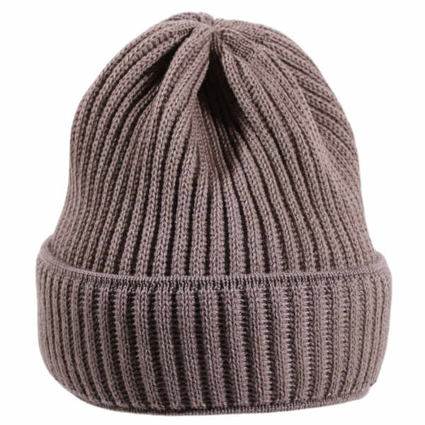 Umschlagmütze aus Merinowolle in Bordeaux