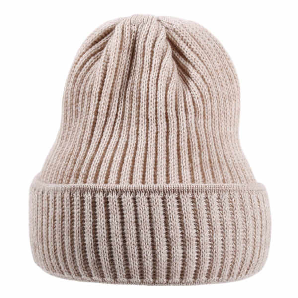 Umschlagmütze aus Merinowolle in Bordeaux