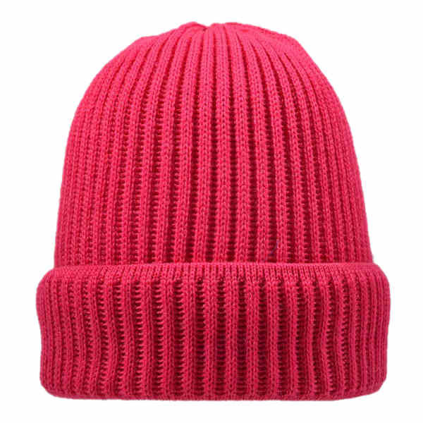 Strickmütze Merino in Fuchsia