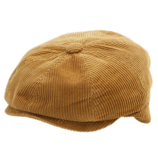 Schiebermütze im 20ies Stil aus blauem Cord-Stoff