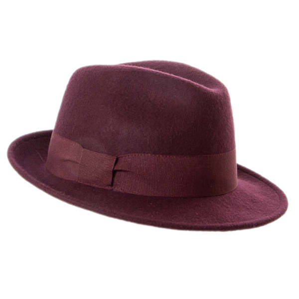 Damenhut mit hinten nach oben geschwungener Krempe. Farbe: Beige