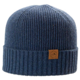 Umschlagmütze aus Merinowolle in der Farbe Jeans