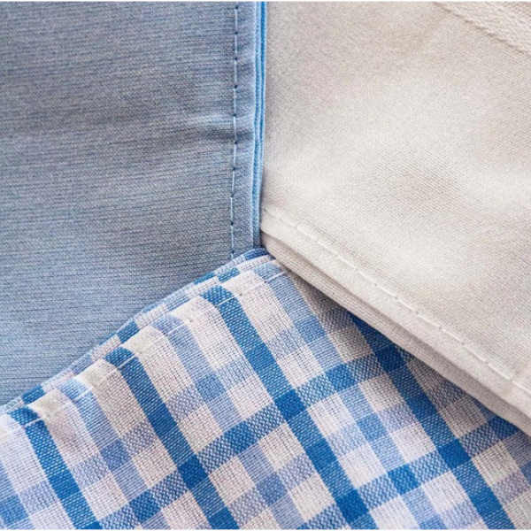 Herrentaschentücher aus Baumwolle in drei Farben. Weiss, hellblau und kariert.