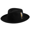 Schwarzer Hipster Hut mit Federschmuck