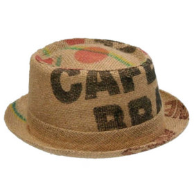 Sommerhut "Coffee" aus original Kaffeesäcken gefertigt