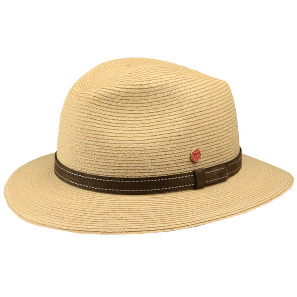 Schwalbenblauer Sommerhut für Herren mit UV-Schutz aus Leinen-Mischmaterial