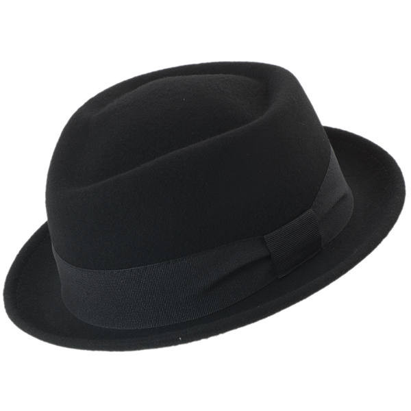Pork Pie "Walter" mit Diamant-Kopfform in der Farbe Schwarz