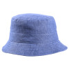 Bucket Hat Noe aus fein meliertem, jeansblauem Leinenstoff