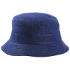 Bucket Hat Noe aus fein meliertem, marineblauem Leinenstoff