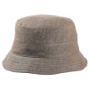 Bucket Hat Noe aus fein meliertem, olivefarbigem Leinenstoff