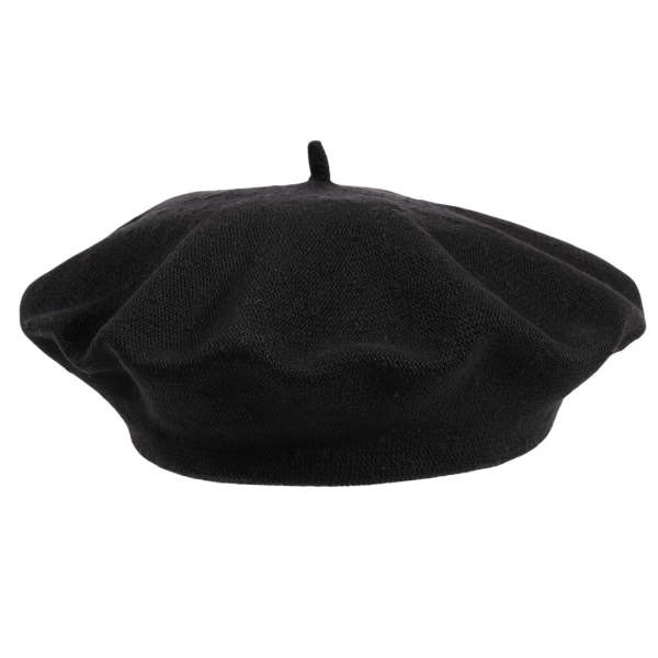 Sommer-Baskenmütze für Damen, aus leichtem Baumwollstoff. Farbe Flieder.