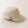 Sommercap aus meliertem Hanf- und Papierstroh. Farbe: Camel