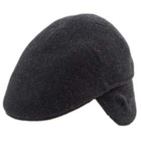 Einteilige Sportmütze mit Ohrenklappen, für dem Winter. Farbe Anthrazit.