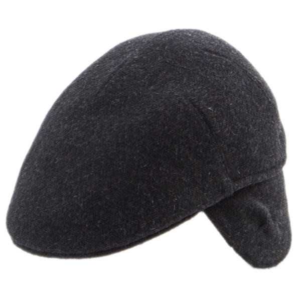Einteilige Sportmütze mit Ohrenklappen, für dem Winter. Farbe Anthrazit.