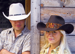 Frau und Mann mit Cowboyhut