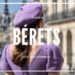 Junge Frau von hinten mit einem violetten Béret und einem violetten Sommerkleid ind Paris
