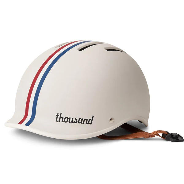 Heritage 2.0 Helm in Weiss mit Rennstreifen